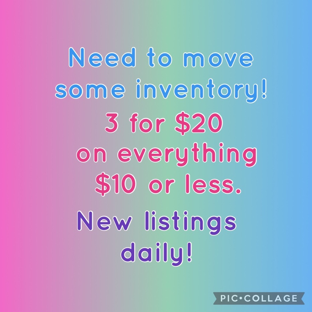 💜🩷🩵 3 for $20 🩵🩷💜
